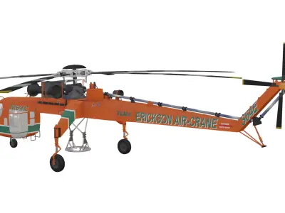Sikorsky S64 Skycrane Low-poly 3D model