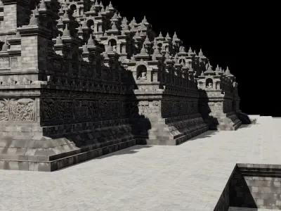 Borobudur 3D Model Low-poly 3D model