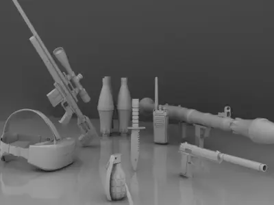 Soldier pack 3D model