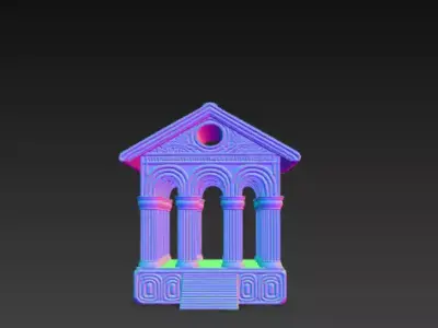 3D Roman House Architecture Model 3D print model