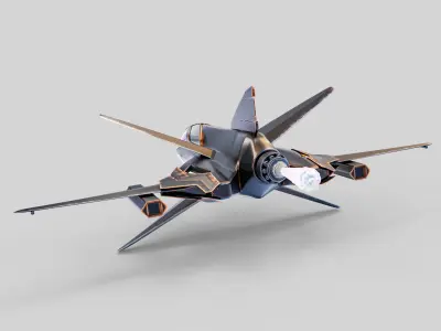 Space Ship Low-poly 3D model buy