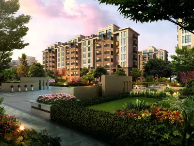 3Dmax fashion city commercial square building 174 3D model