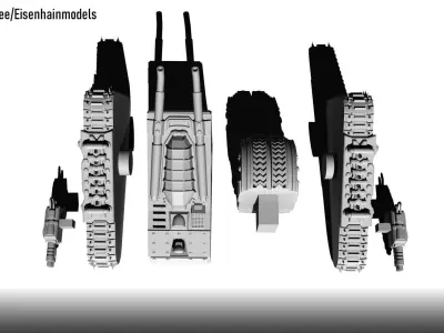 Flitzer-K1 Wargame Tank 3D print model