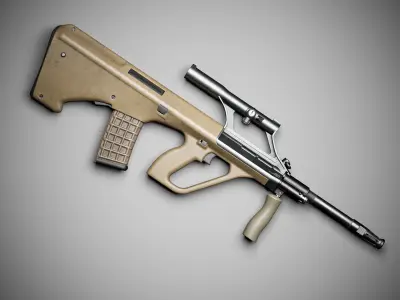 Steyr AUG SA A3 M1 Low-poly 3D model