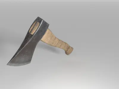 Old dirty Axe Low-poly 3D model