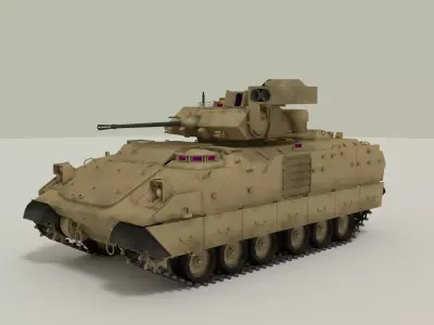 M2 Bradley IFV with LODs 3D model