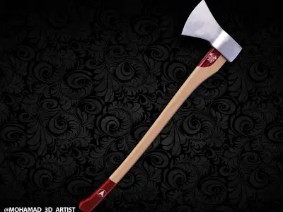 Tactical axe Free low-poly 3D model buy