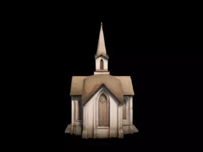 3d Render Interior Of Church Isolated On 3D model