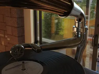 Gramophone 3D model 3D model