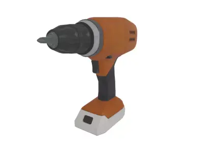 Cordless drill Free low-poly 3D model
