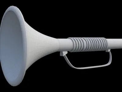 bugle cartoon instrument 3D model