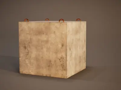 Concrete Block Free low-poly 3D model