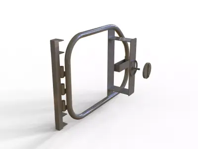 Pickup Spare Wheel Carrier Mount 3D Model for Utility Vehicles 3D model
