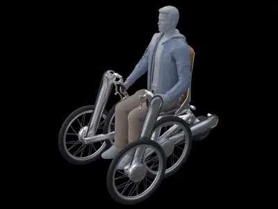 Electric wheelchair 3D model