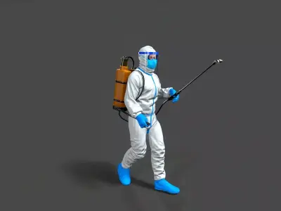 man Character Low-poly 3D model 2