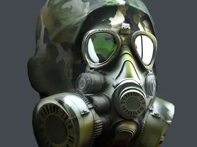 Helmet 3d model military combat Military Low-poly Low-poly 3D model 6