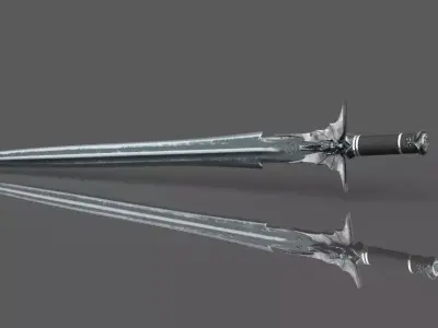 Dracula sword Low-poly 3D model