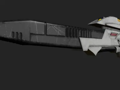 Type 3 Phaser Rifle Star Trek Low-poly 3D model