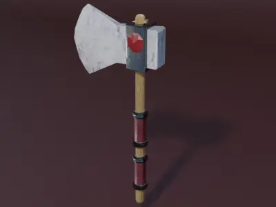Stone axe Low-poly 3D model purchase