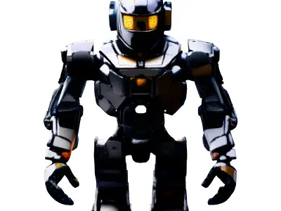 SciFi Heavy Combat Robot Mech Low-poly 3D model