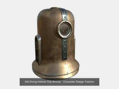 08 Old Diving Helmet C Collection - Character Design Fashion 3D Model Pack