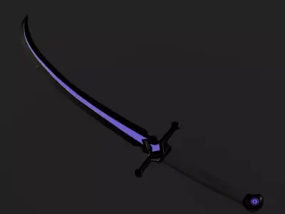 medieval   fantasy sword The Violet Requiem vol2-game ready PBR Low-poly 3D model