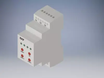Phase control relay RKF-8  3D model