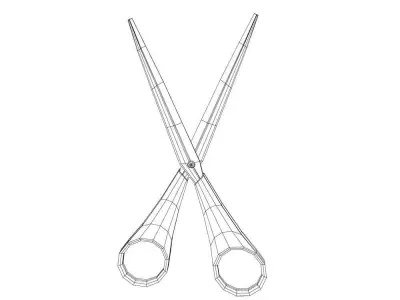 Scissor 3d model pair of scissors 3D model