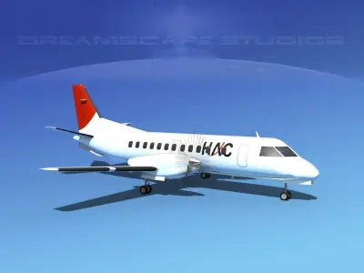SAAB SF340 HAL 3D model