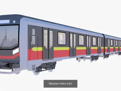 Warsaw public transport bundle 3D Model Pack
