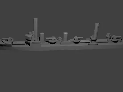 Japanese Minekaze Class Destroyer Warship 3D print model