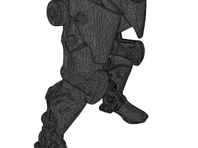 Cybernetic Leg Prosthetic 3D Model 3D model