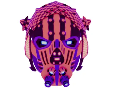 mask low polygon Free low-poly 3D model purchase