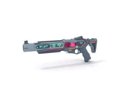 Neon Tactical Shotgun model pack Low-poly 3D model