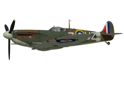 Supermarine Spitfire Mk-IIb 3D model