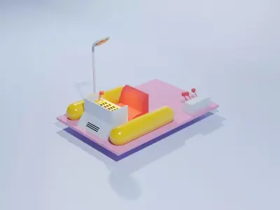 Doraemon Time Machine 3D model