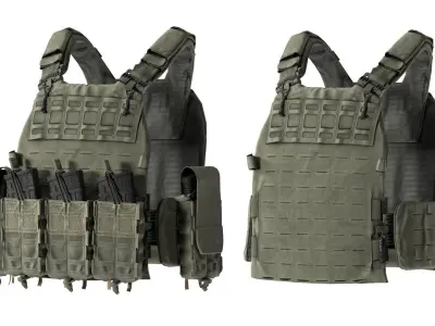 THOR NFM PLATE CARRIER Low-poly 3D model
