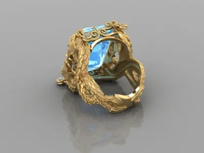Dragon ring 3D print model