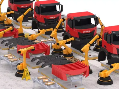 Iveco Truck Factory 3D model