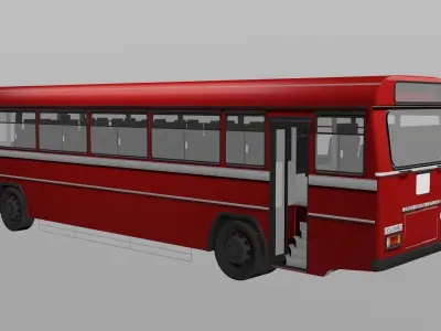 Public transport bus service 3D model