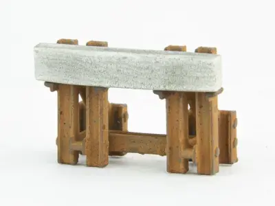 Railway Buffer Stop Mod2 1-87 resin 3D print model