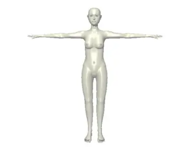 Blobber female mannequin Low-poly 3D model
