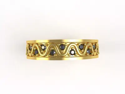 Wavy Pattern Band 3D print model