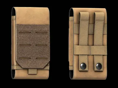 Universal Tactical Molle Mobile Phone Low-poly 3D model