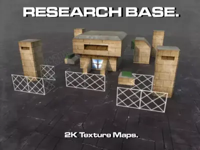 Research Base Low-poly 3D model
