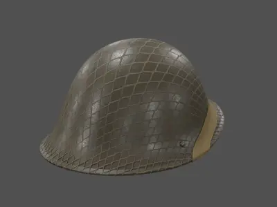 Mk III Turtle helmet with netting Low-poly 3D model