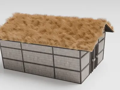 Medieval Warehouse Low-poly 3D model