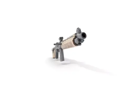 Tactical Shotgun model pack Low-poly 3D model