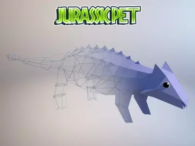Ankylosaurus jurassic pet Low-poly 3D model