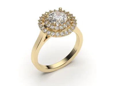 solitaire with ring sizes  9 part S128 3D print model